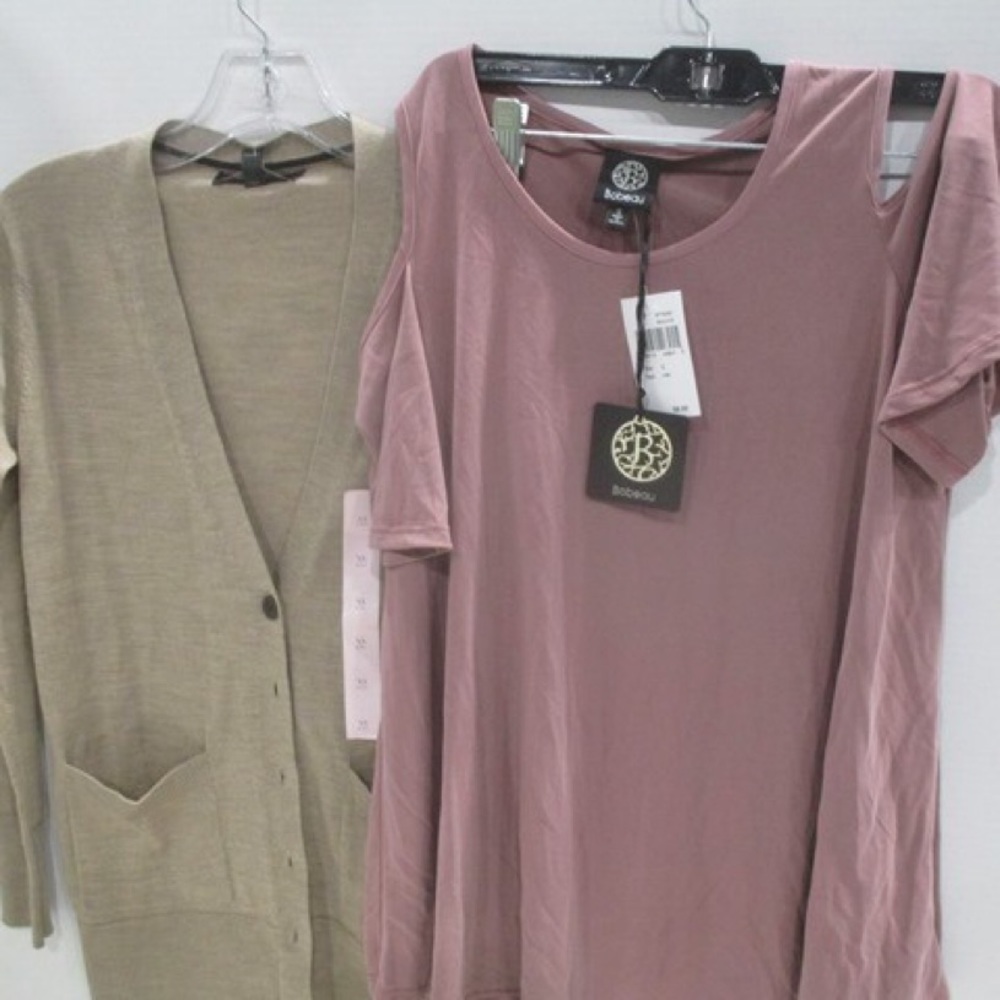 bobeau top and banana repuplic cardigan